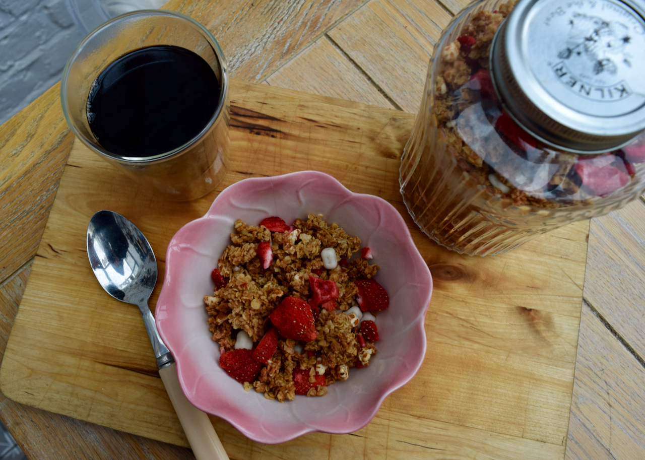 Homemade Strawberry Oat Crisp recipe from Lucy Loves Food Blog