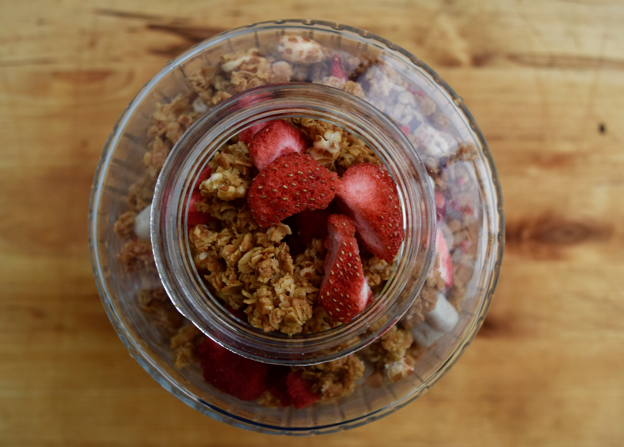 Homemade Strawberry Oat Crisp recipe from Lucy Loves Food Blog