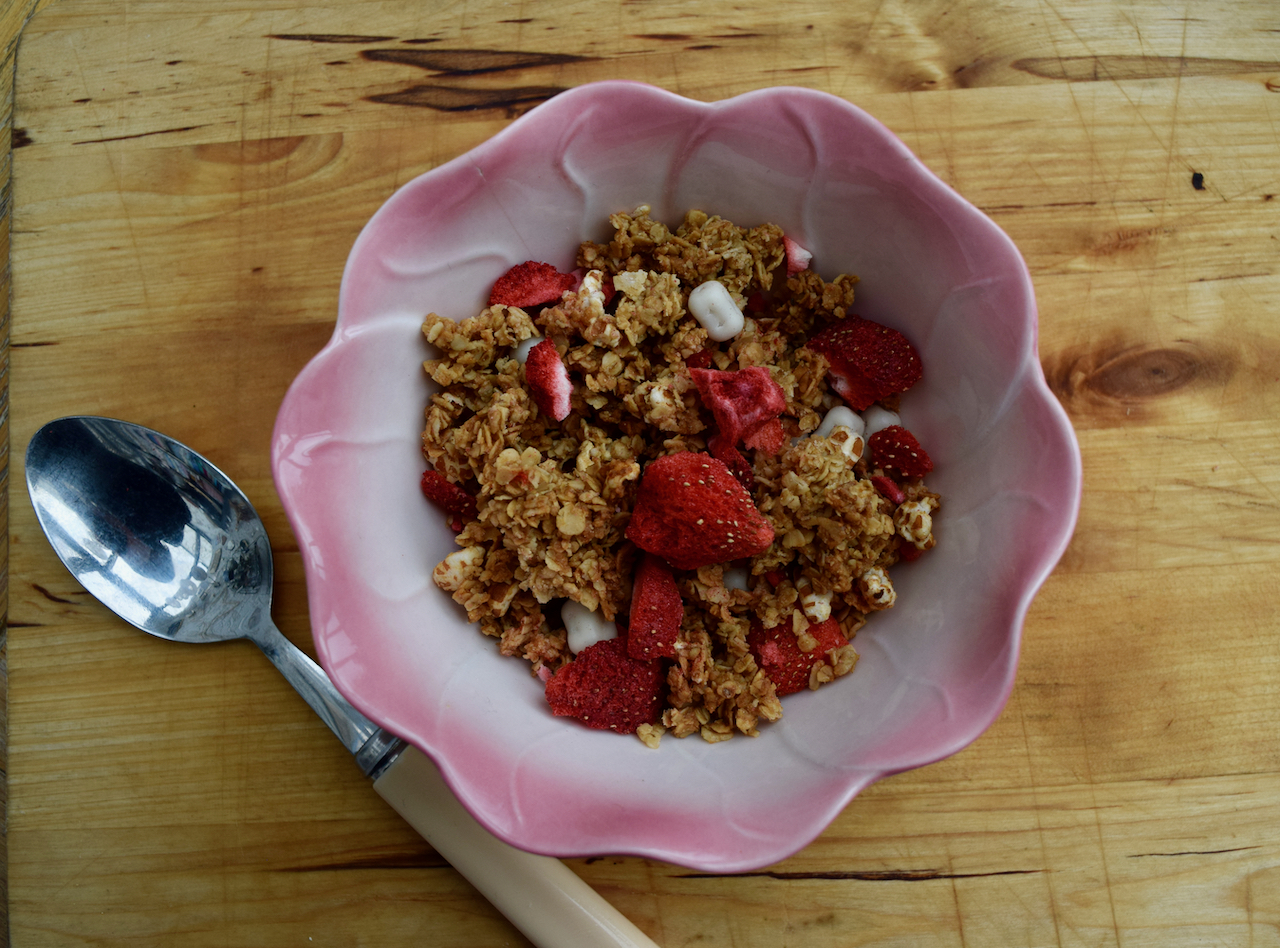 Homemade Strawberry Oat Crisp recipe from Lucy Loves Food Blog