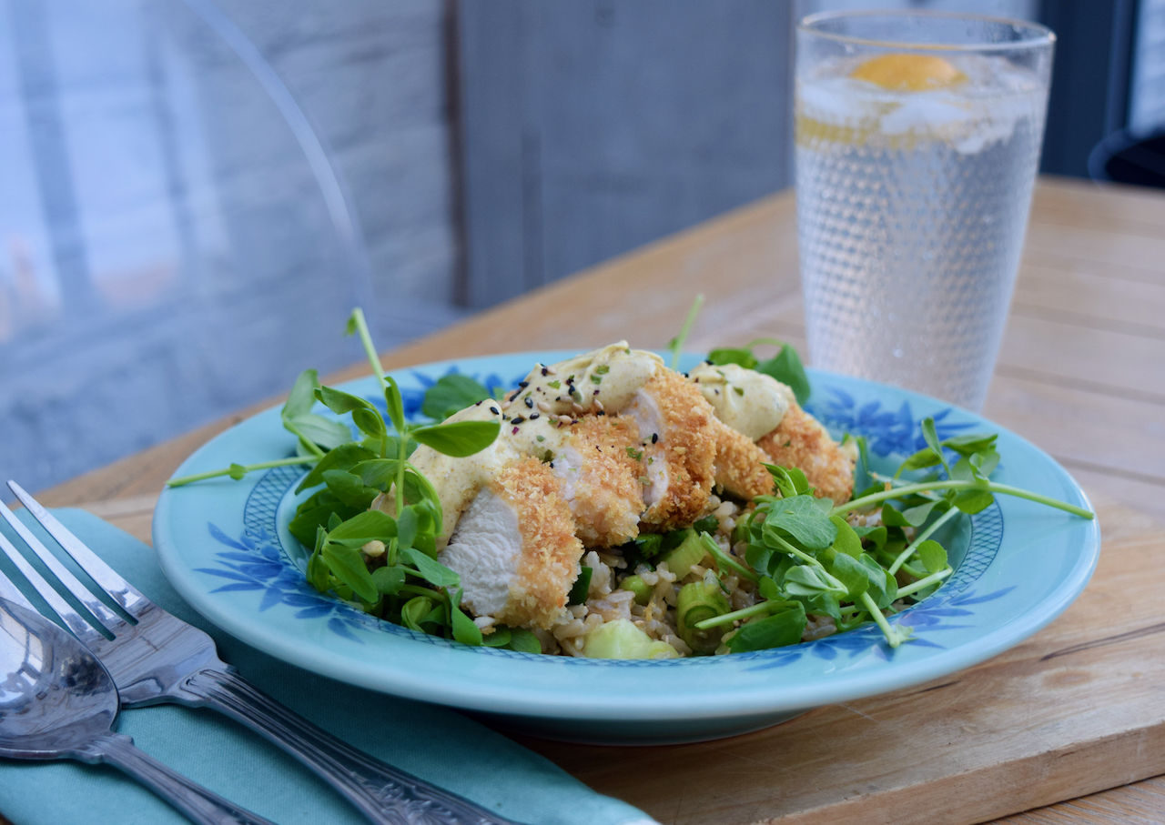Katsu Chicken Salad Bowl recipe from Lucy Loves Food Blog