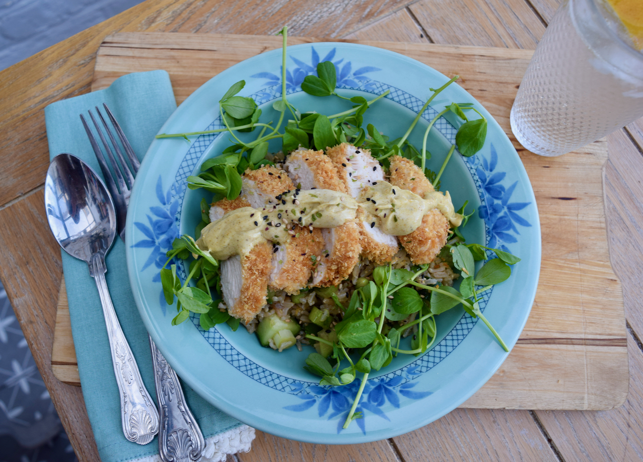 Katsu Chicken Salad Bowl recipe from Lucy Loves Food Blog