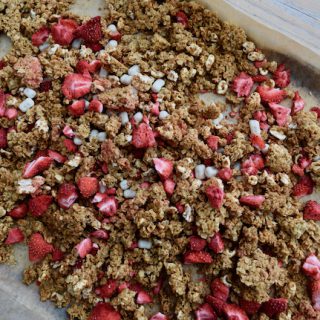 Homemade Strawberry Oat Crisp recipe from Lucy Loves Food Blog
