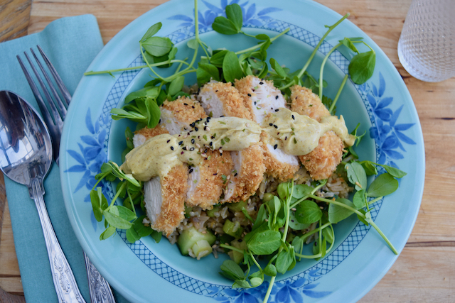 Katsu Chicken Salad Bowl recipe from Lucy Loves Food Blog