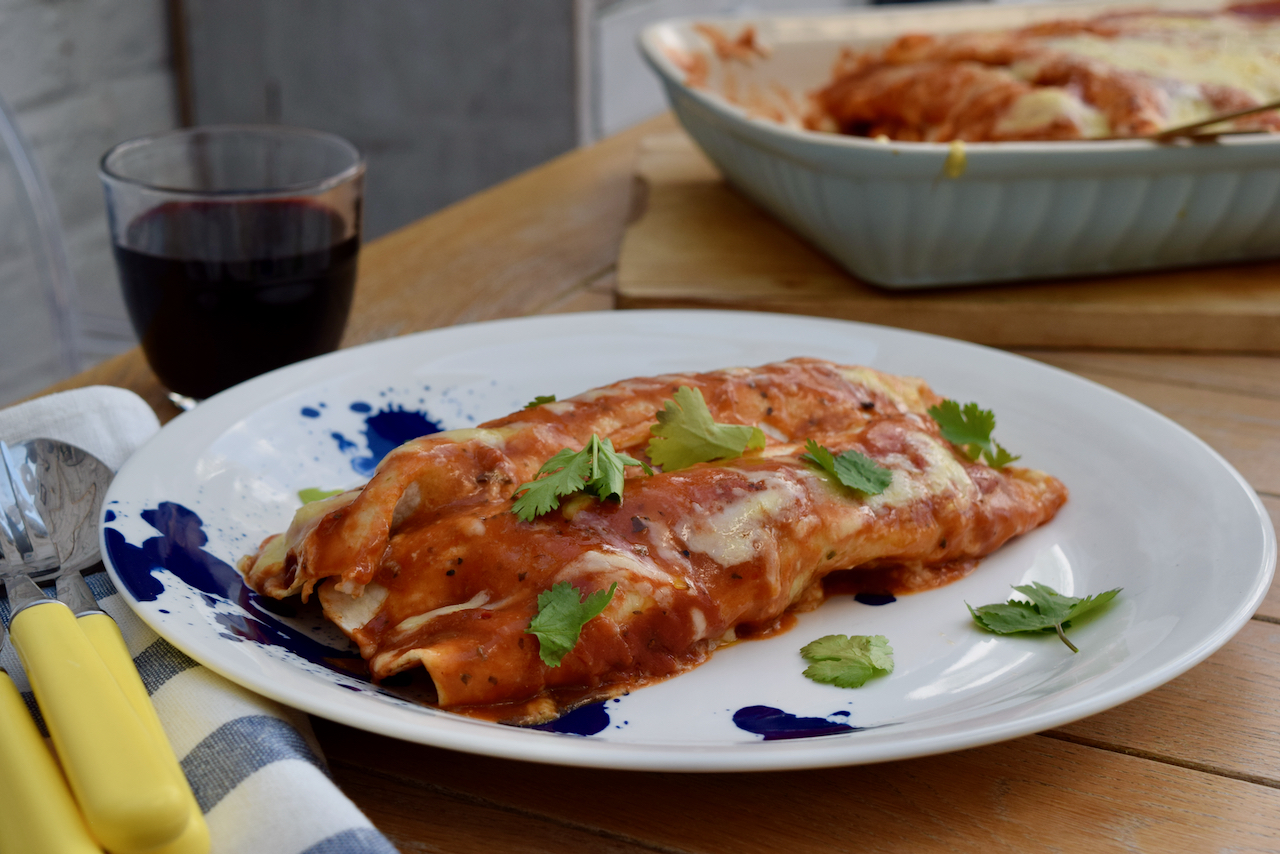 Beef and Bean Enchiladas recipe from Lucy Loves Food Blog