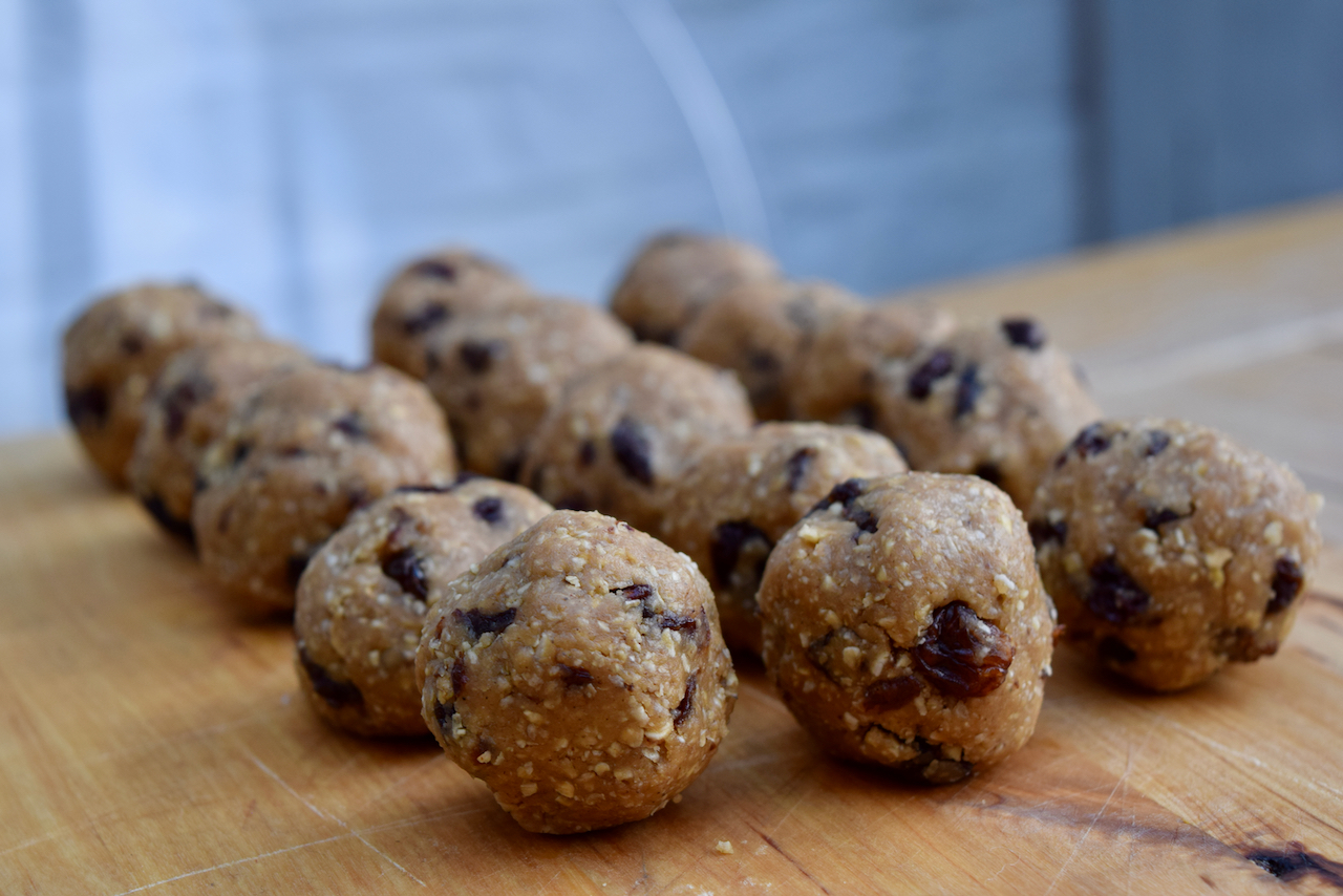 Oat and Raisin Cookie Balls recipe from Lucy Loves Food Blog