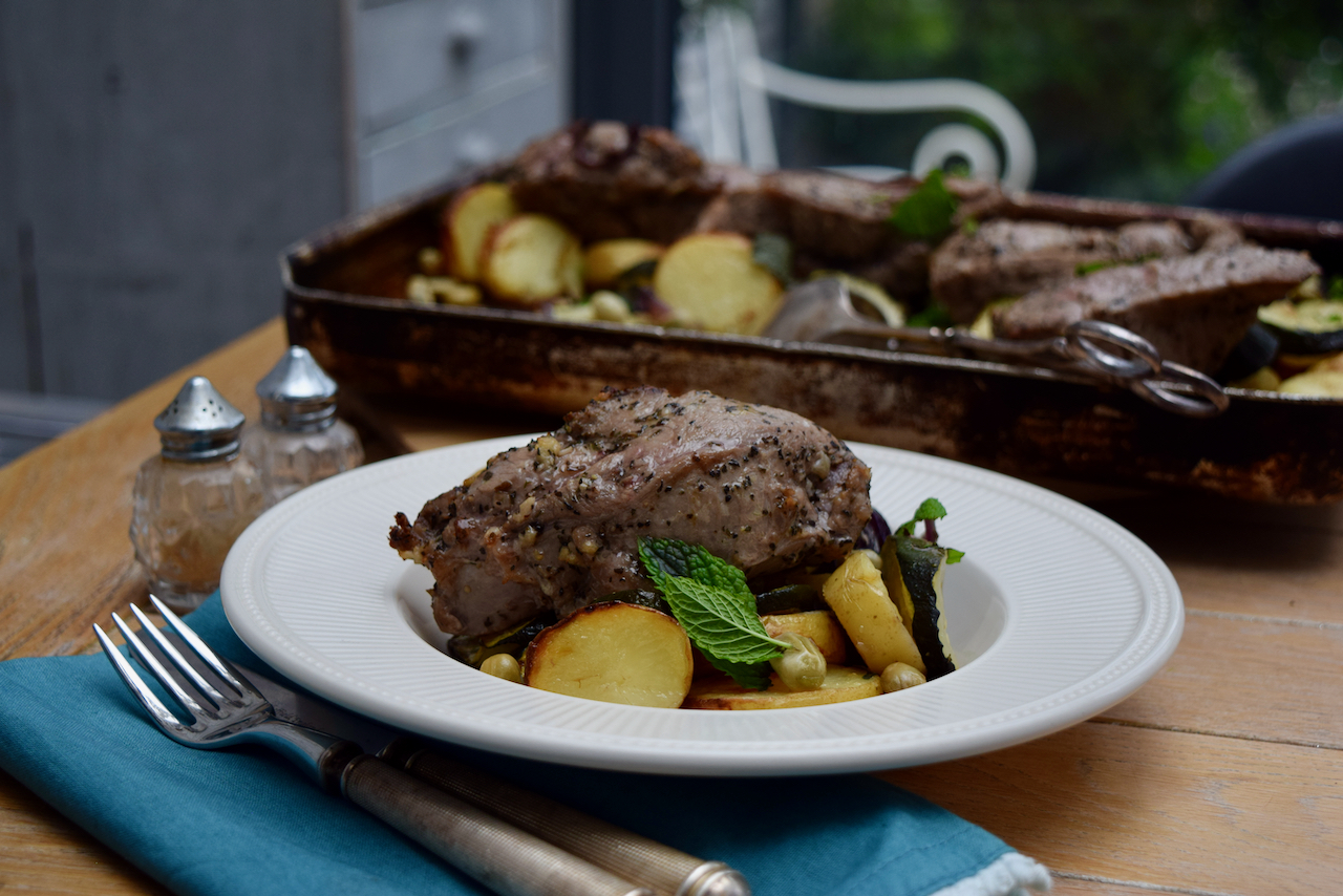 Minted Lamb Traybake recipe from Lucy Loves Food Blog