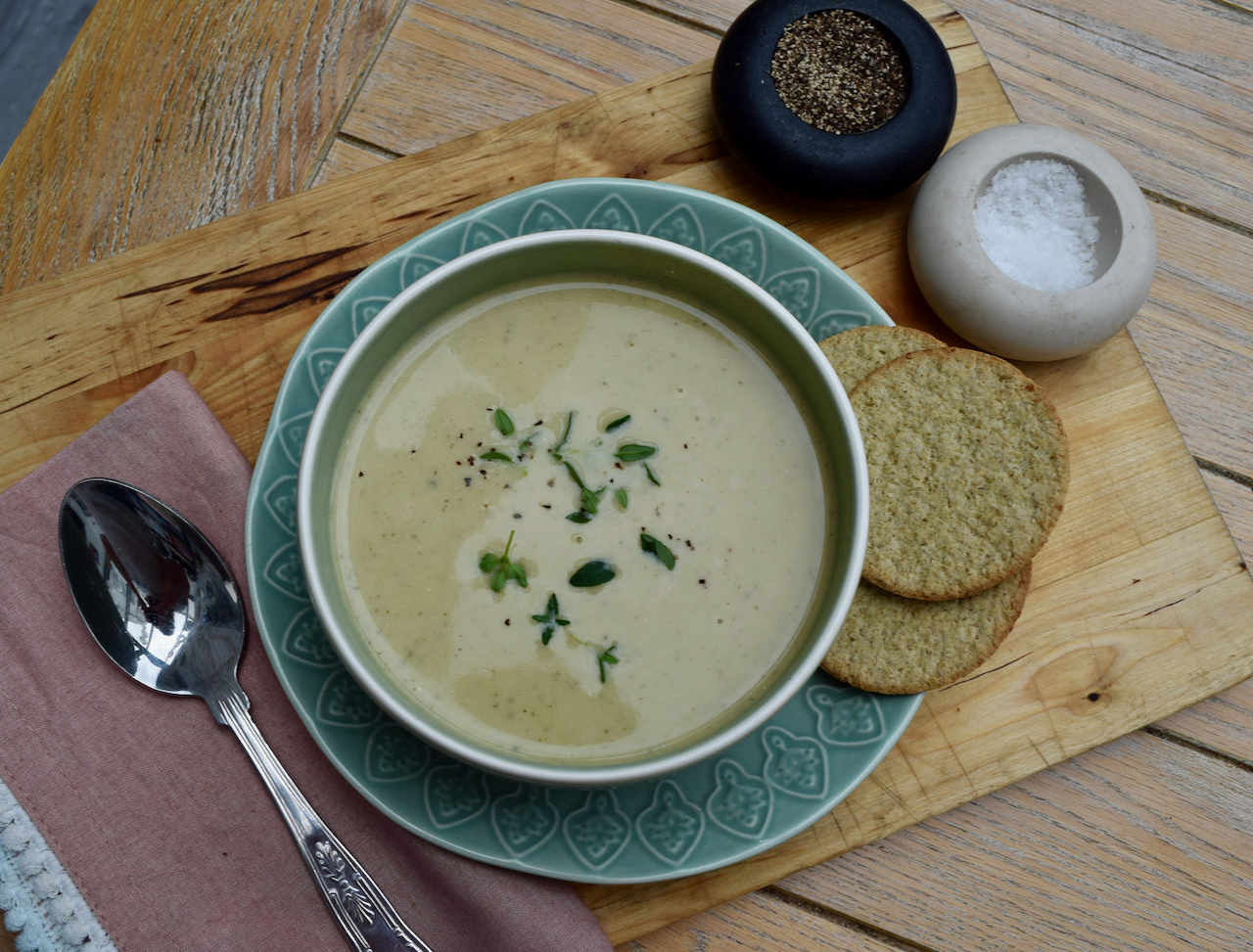 Summer Courgette and Parmesan Soup from Lucy Loves Food Blog