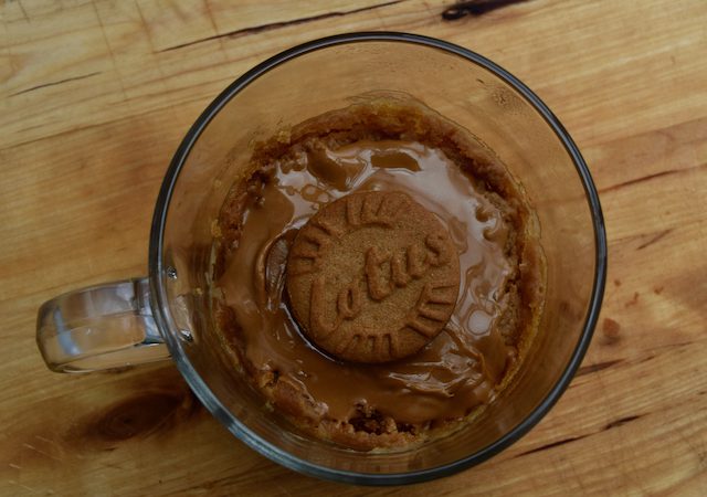Biscoff Spread Mug Cake recipe from Lucy Loves Food Blog