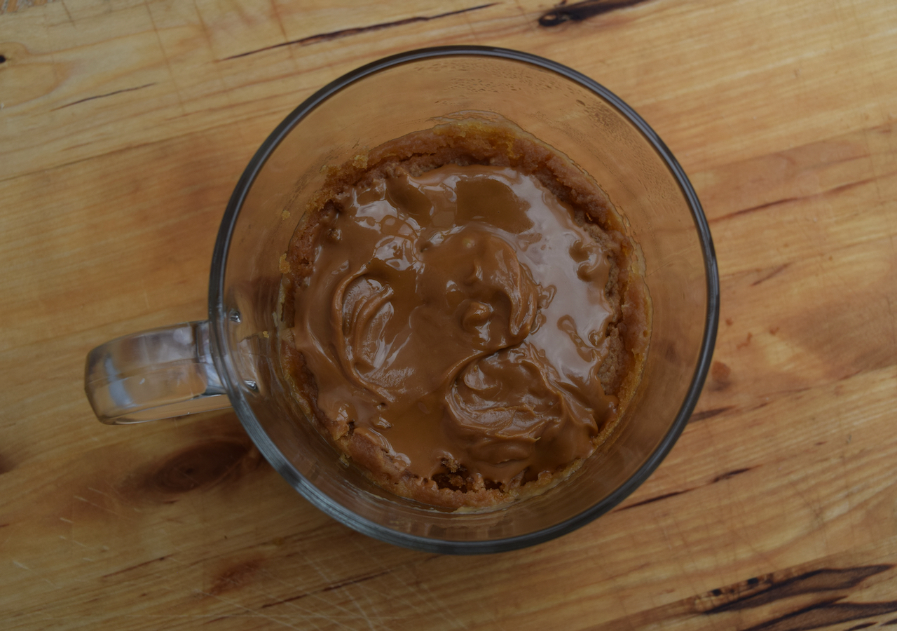Biscoff Spread Mug Cake recipe from Lucy Loves Food Blog