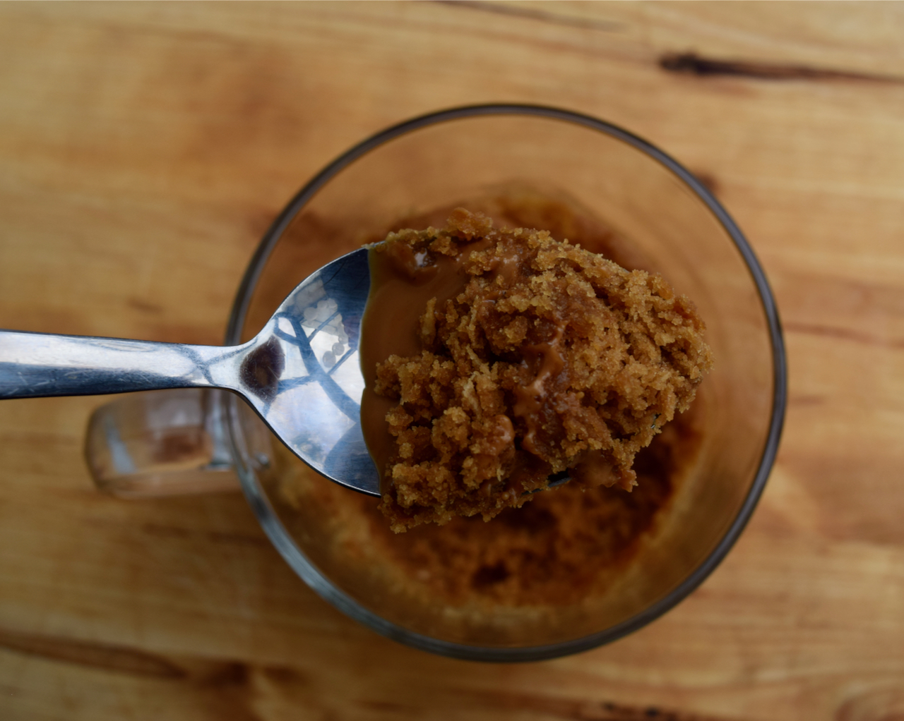 Biscoff Spread Mug Cake recipe from Lucy Loves Food Blog