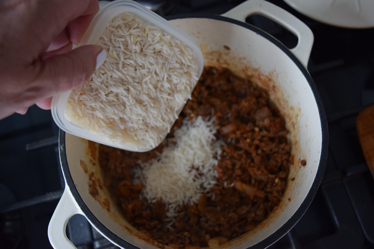 One Pot Chilli Beef with Beans recipe from Lucy Loves Food Blog