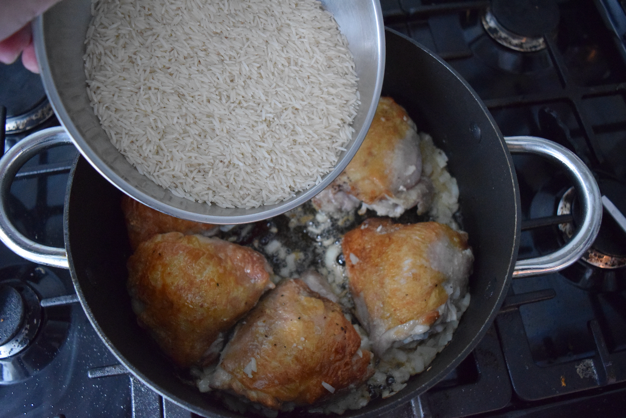 One Pot Chicken Biryani recipe from Lucy Loves Food Blog
