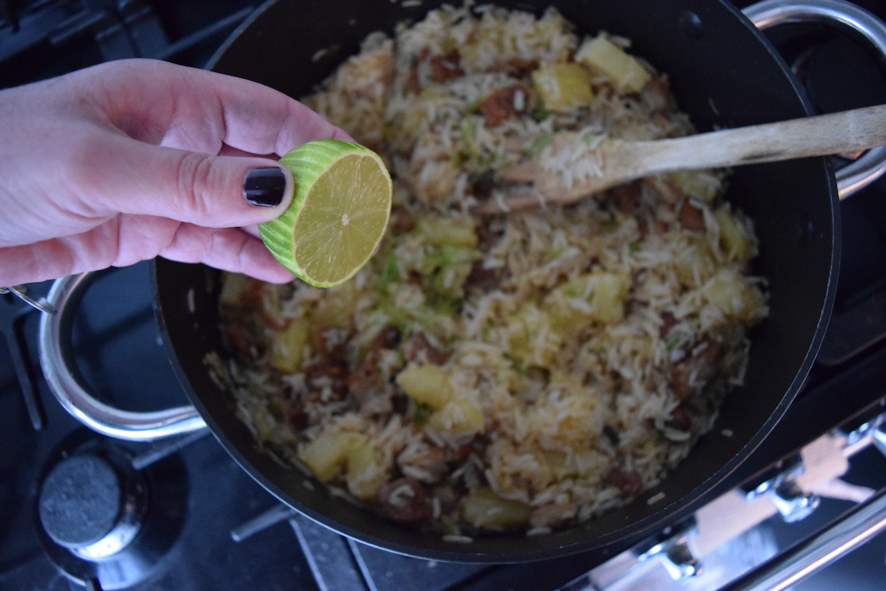 Crispy Crispy Pork and Pineapple Bowls recipe from Lucy Loves Food Blog