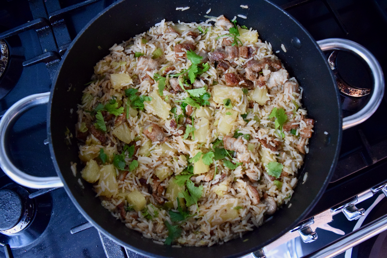 Crispy Crispy Pork and Pineapple Bowls recipe from Lucy Loves Food Blog