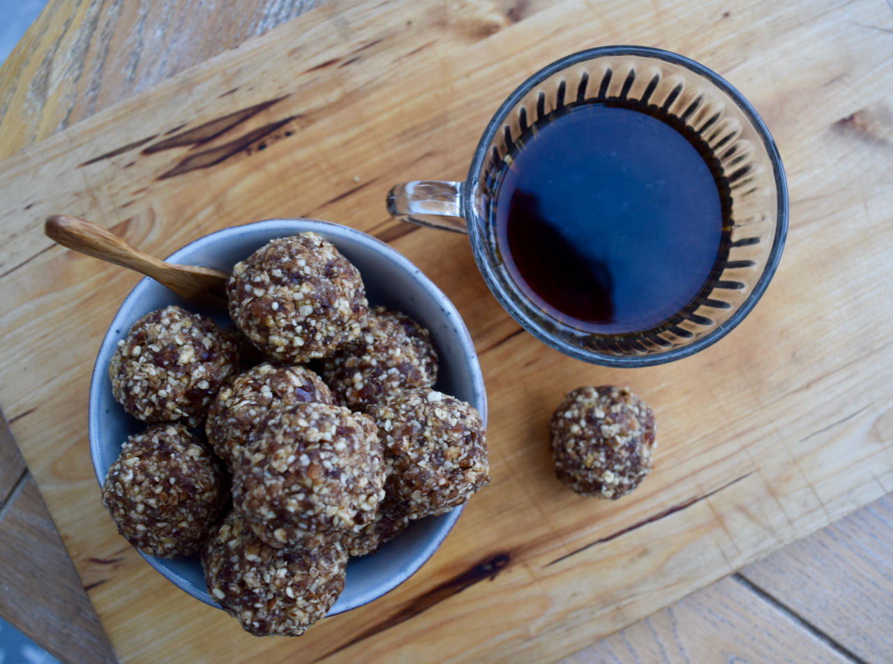 Apple Crumble Energy Balls recipe from Lucy Loves Food Blog