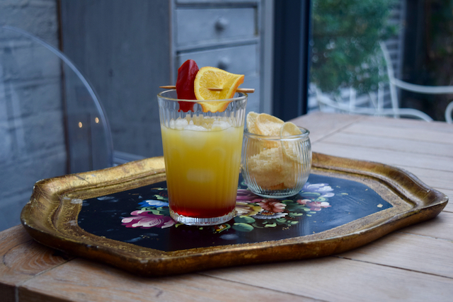 A Spicy Tequila Sunrise Cocktail from Lucy Loves Food Blog