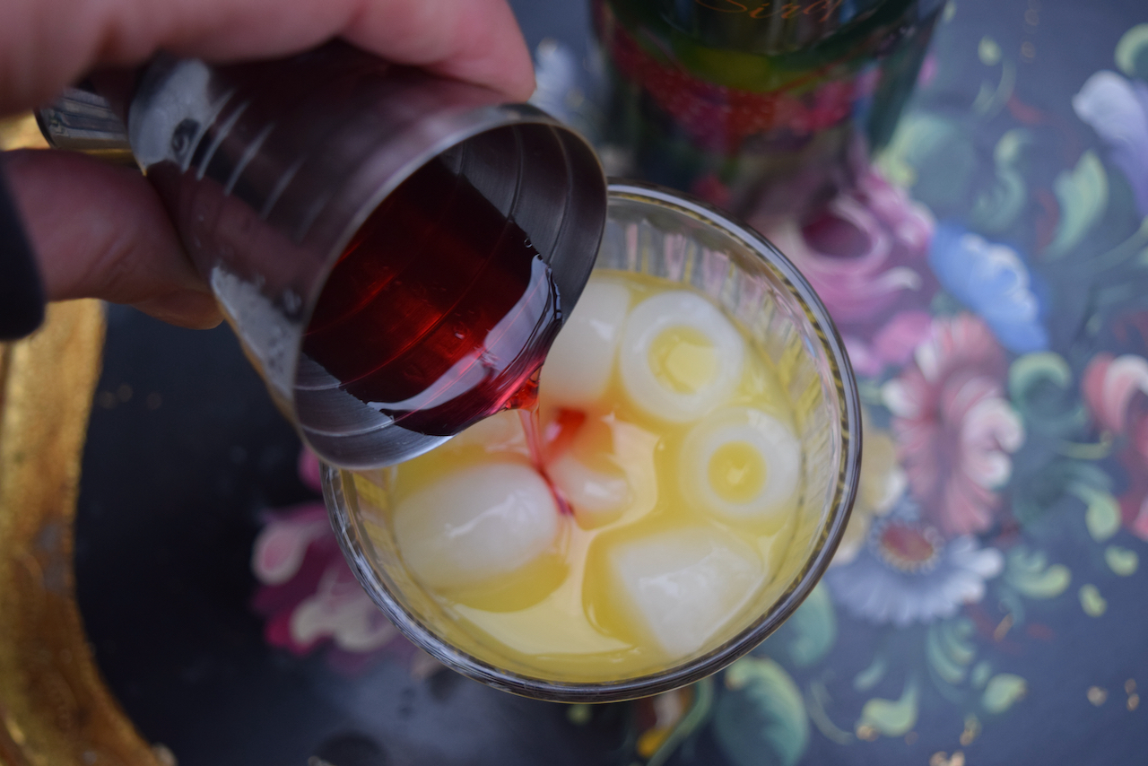 A Spicy Tequila Sunrise Cocktail from Lucy Loves Food Blog