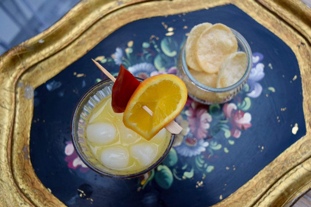 A Spicy Tequila Sunrise Cocktail from Lucy Loves Food Blog