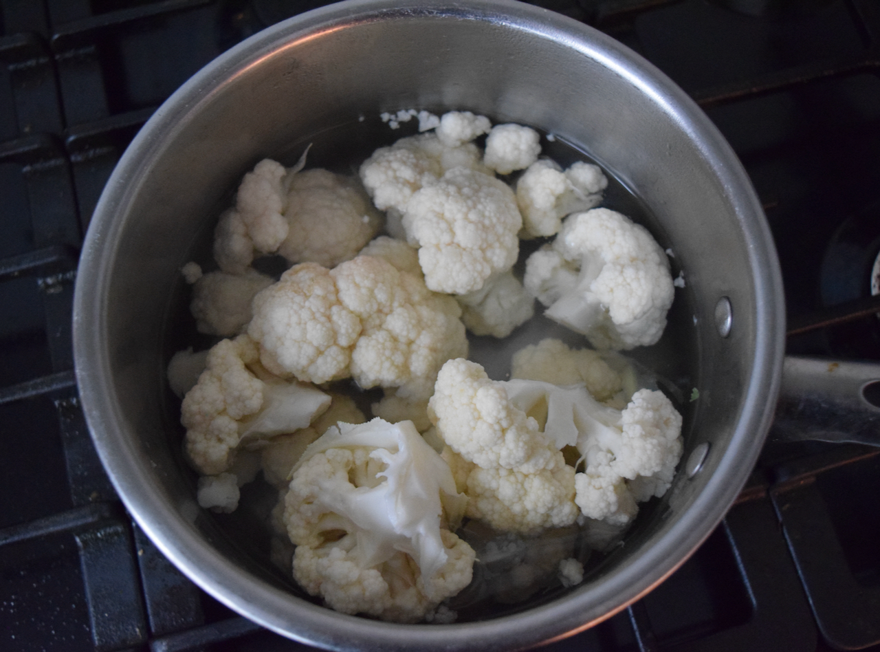 Lemon Dijon Meatballs with Parmesan Cauliflower recipe from Lucy Loves