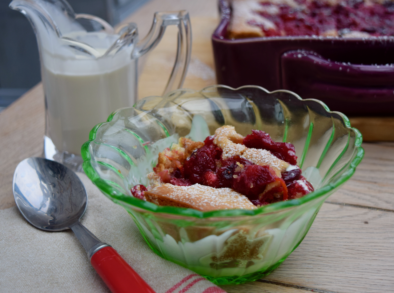 Cranberry Orange Pudding Cake recipe from Lucy Loves Food Blog