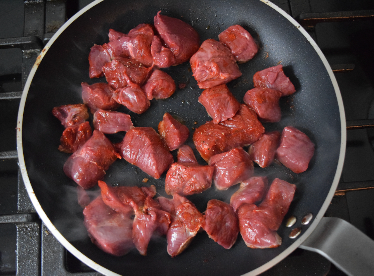 Venison Stroganoff recipe from Lucy Loves Food Blog