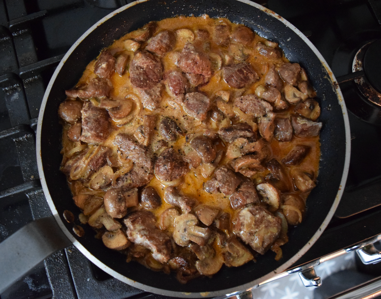 Venison Stroganoff recipe from Lucy Loves Food Blog