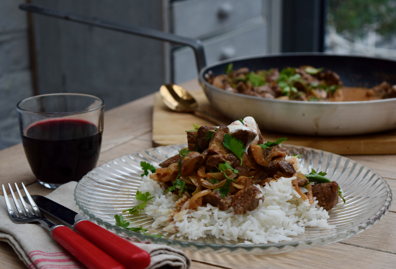 Venison Stroganoff recipe from Lucy Loves Food Blog