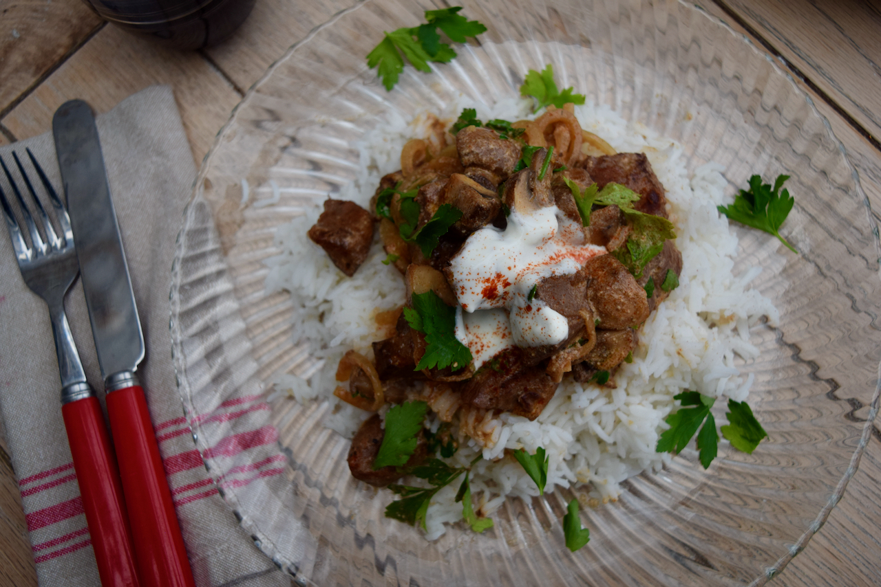 Venison Stroganoff recipe from Lucy Loves Food Blog