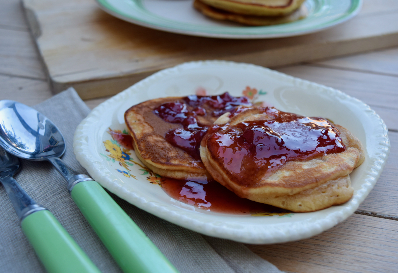 PB and J Pancakes recipe from Lucy Loves Food Blog