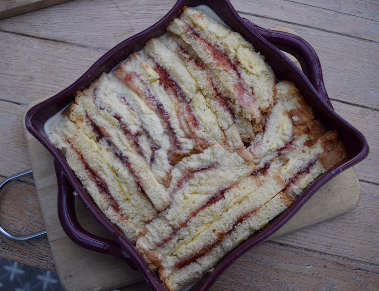 Bread, Jam and Butter Pudding recipe from Lucy Loves Food Blog