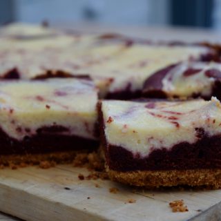 Red Velvet Cheesecake Bars recipe from Lucy Loves Food Blog