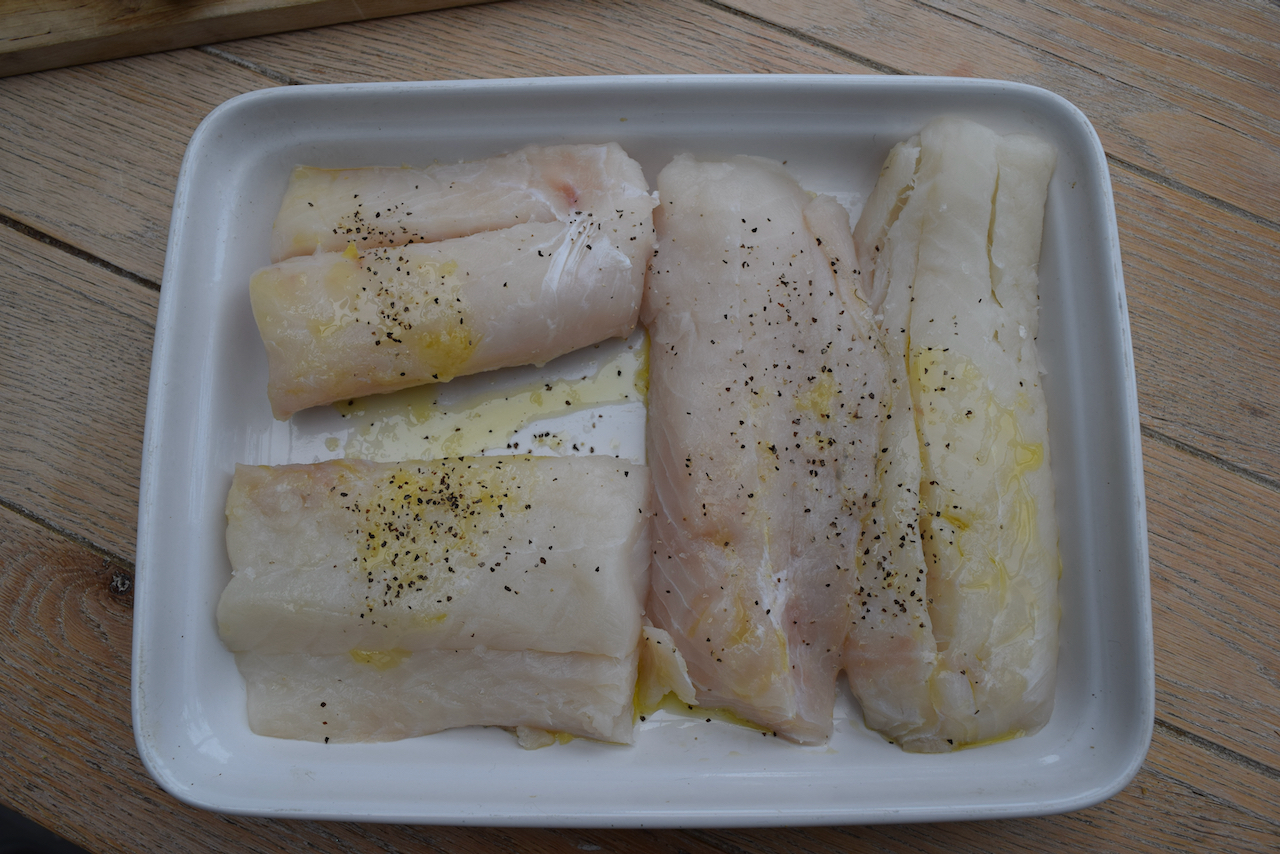 Cod with Lemon and Garlic Crumbs recipe from Lucy Loves Food Blog