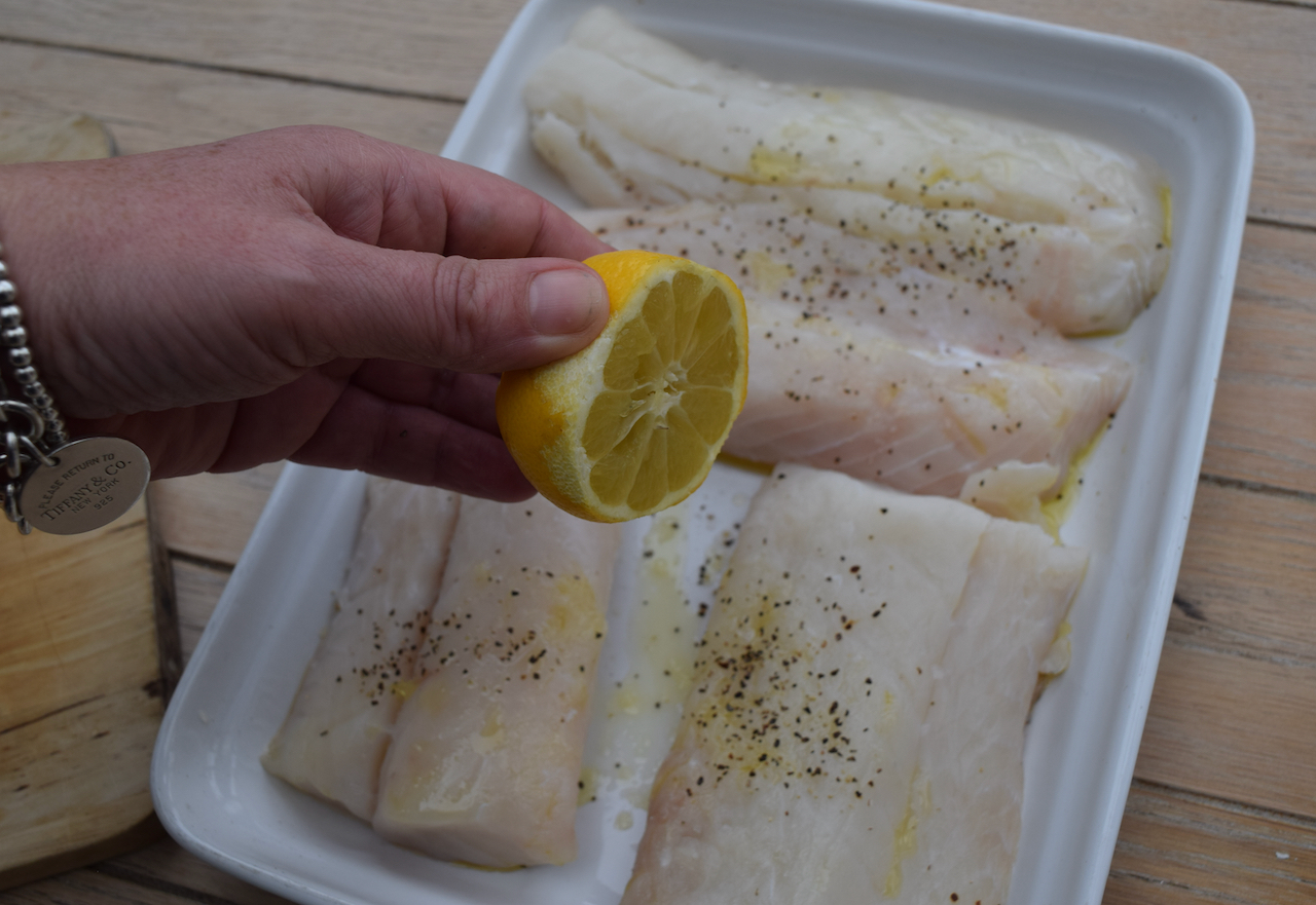 Cod with Lemon and Garlic Crumbs recipe from Lucy Loves Food Blog