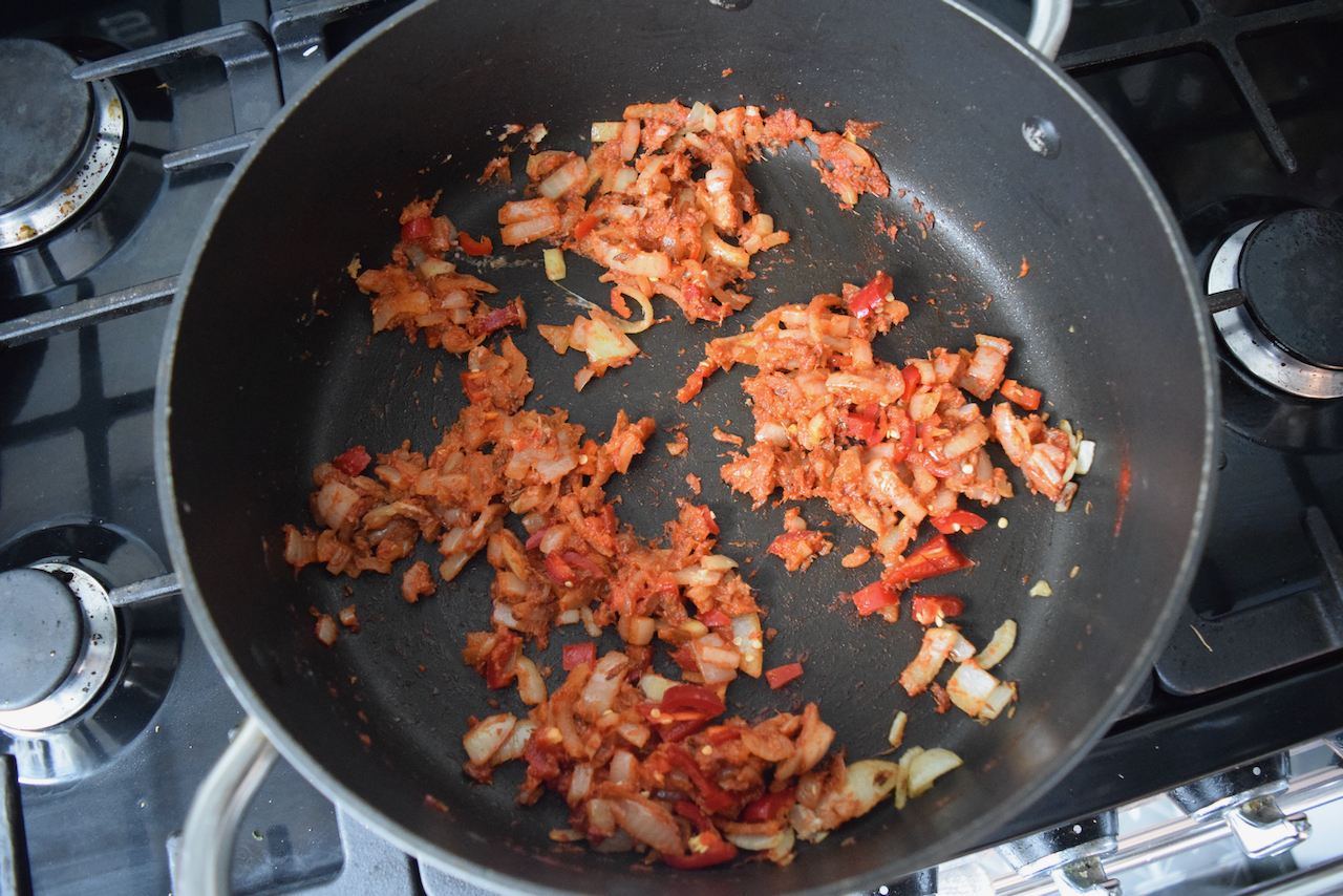 Spinach, Potato and Halloumi Curry recipe from Lucy Loves Food Blog