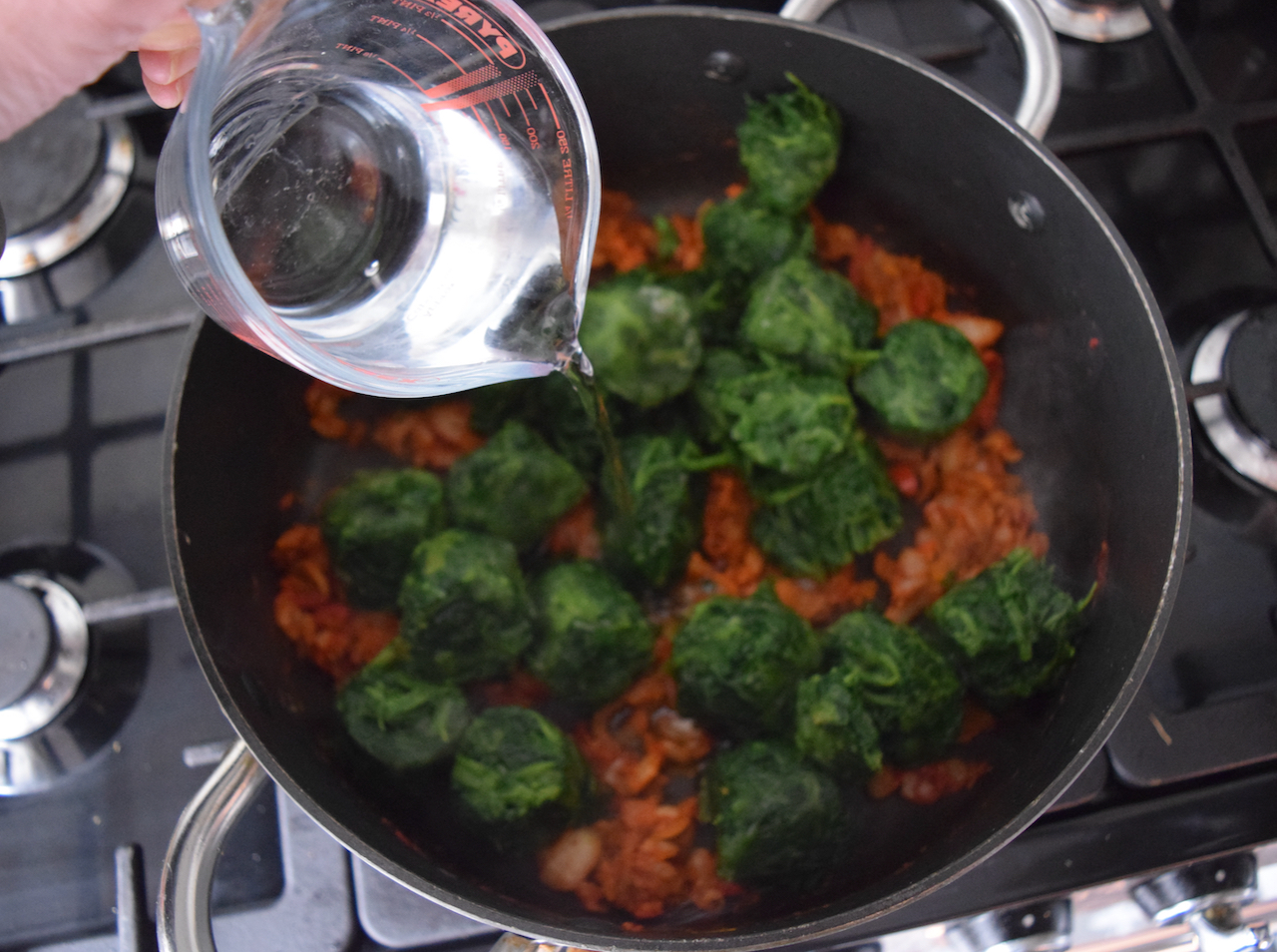 Spinach, Potato and Halloumi Curry recipe from Lucy Loves Food Blog