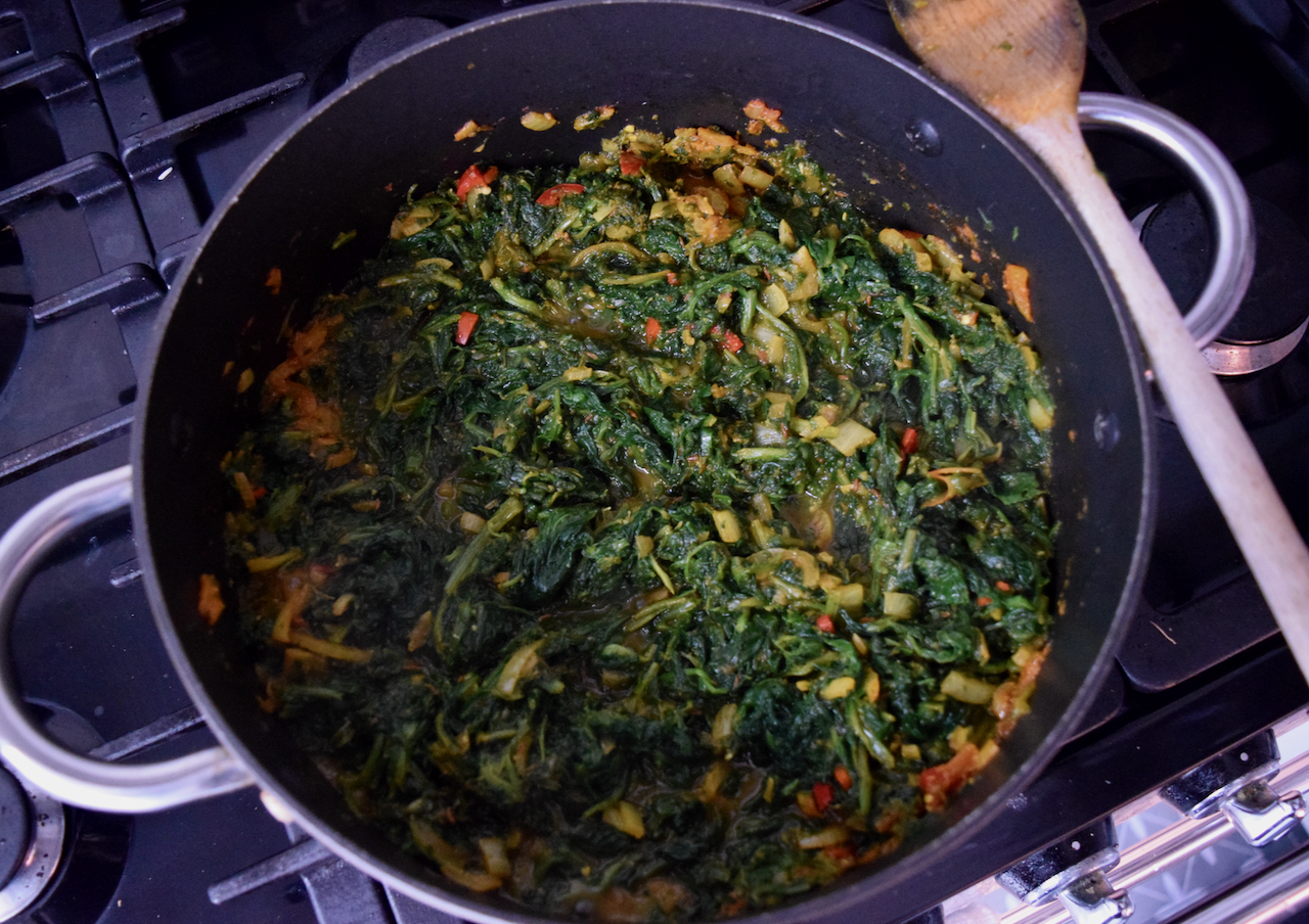 Spinach, Potato and Halloumi Curry recipe from Lucy Loves Food Blog