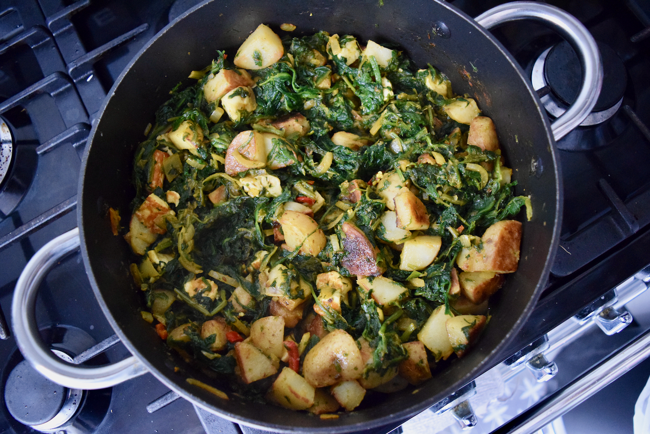 Spinach, Potato and Halloumi Curry recipe from Lucy Loves Food Blog