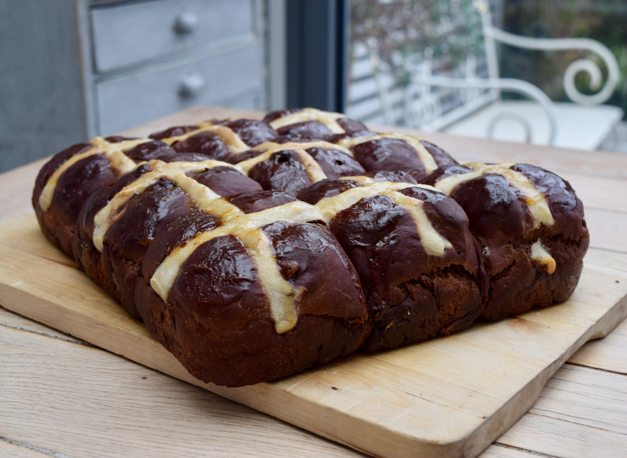 Double Chocolate Hot Cross Buns recipe