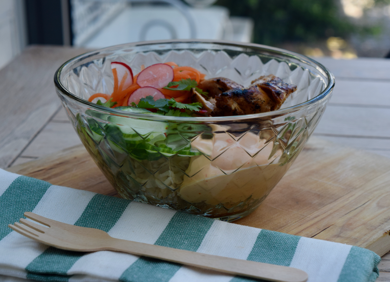 Citrus Chicken Rice Bowl recipe from Lucy Loves Food Blog