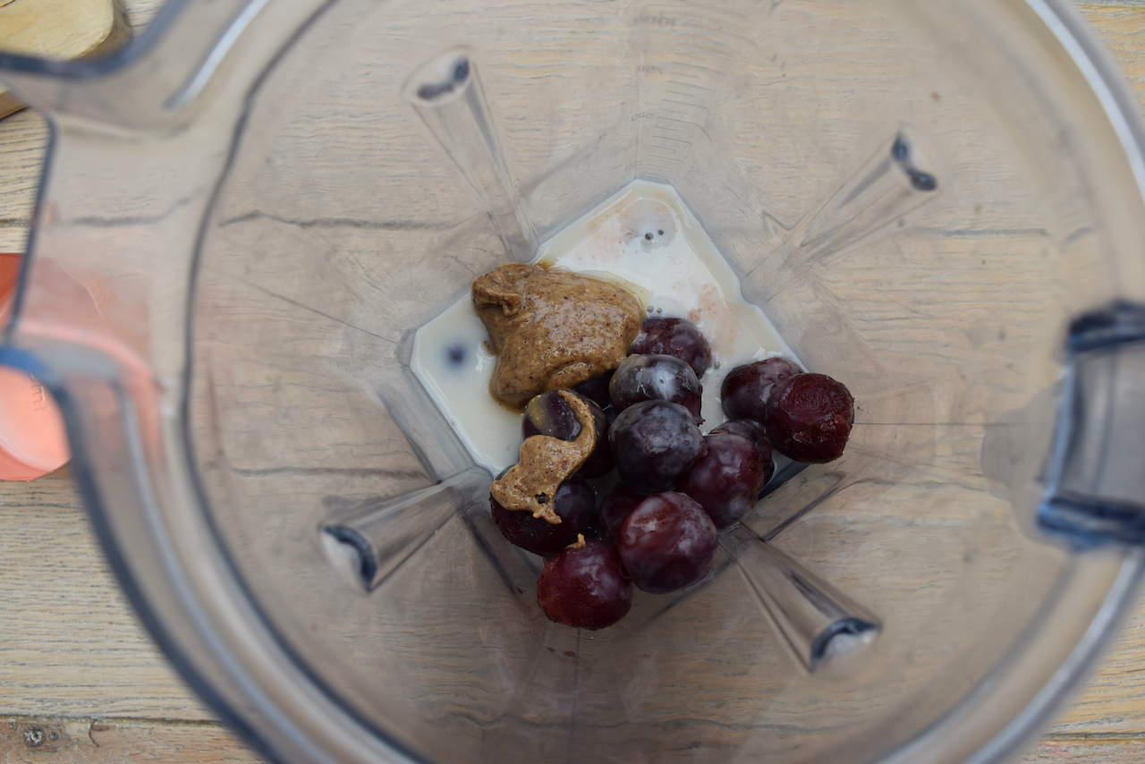 Cherry Bakewell Smoothie recipe from Lucy Loves Food Blog
