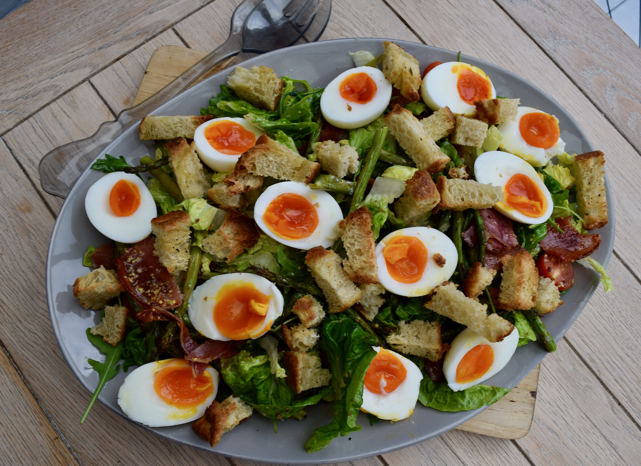 Bacon and Egg Summer Salad recipe from Lucy Loves Food Blog