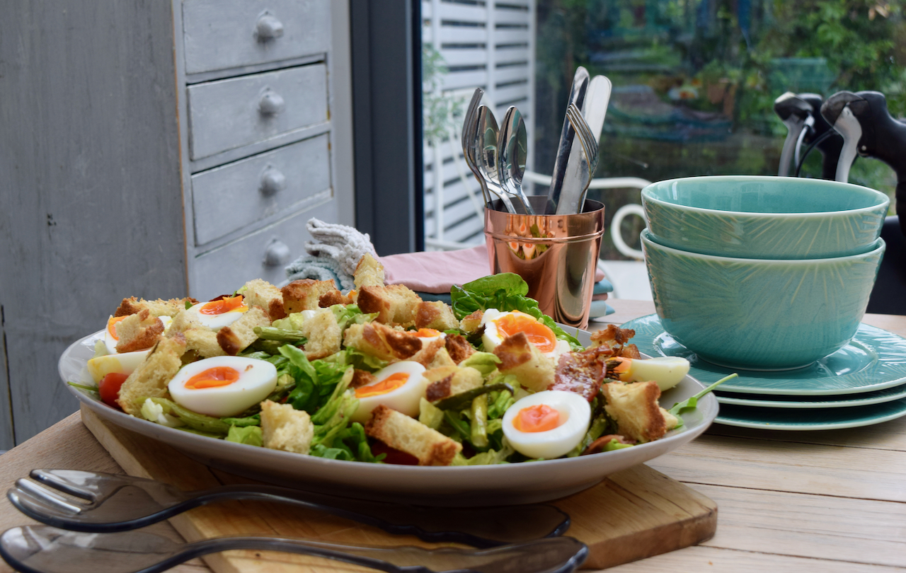 Bacon and Egg Summer Salad recipe from Lucy Loves Food Blog