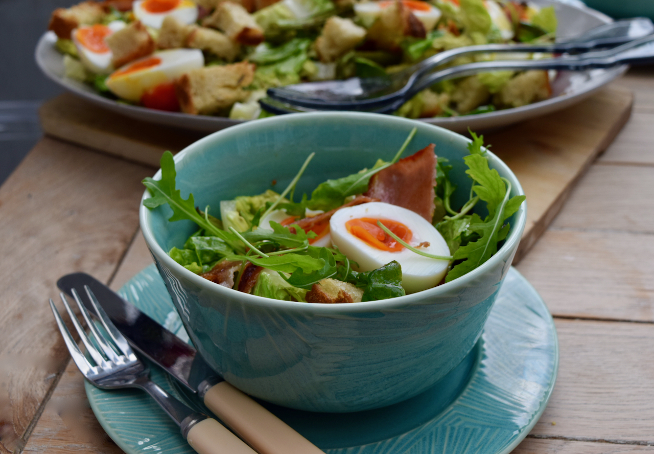 Bacon and Egg Summer Salad recipe from Lucy Loves Food Blog