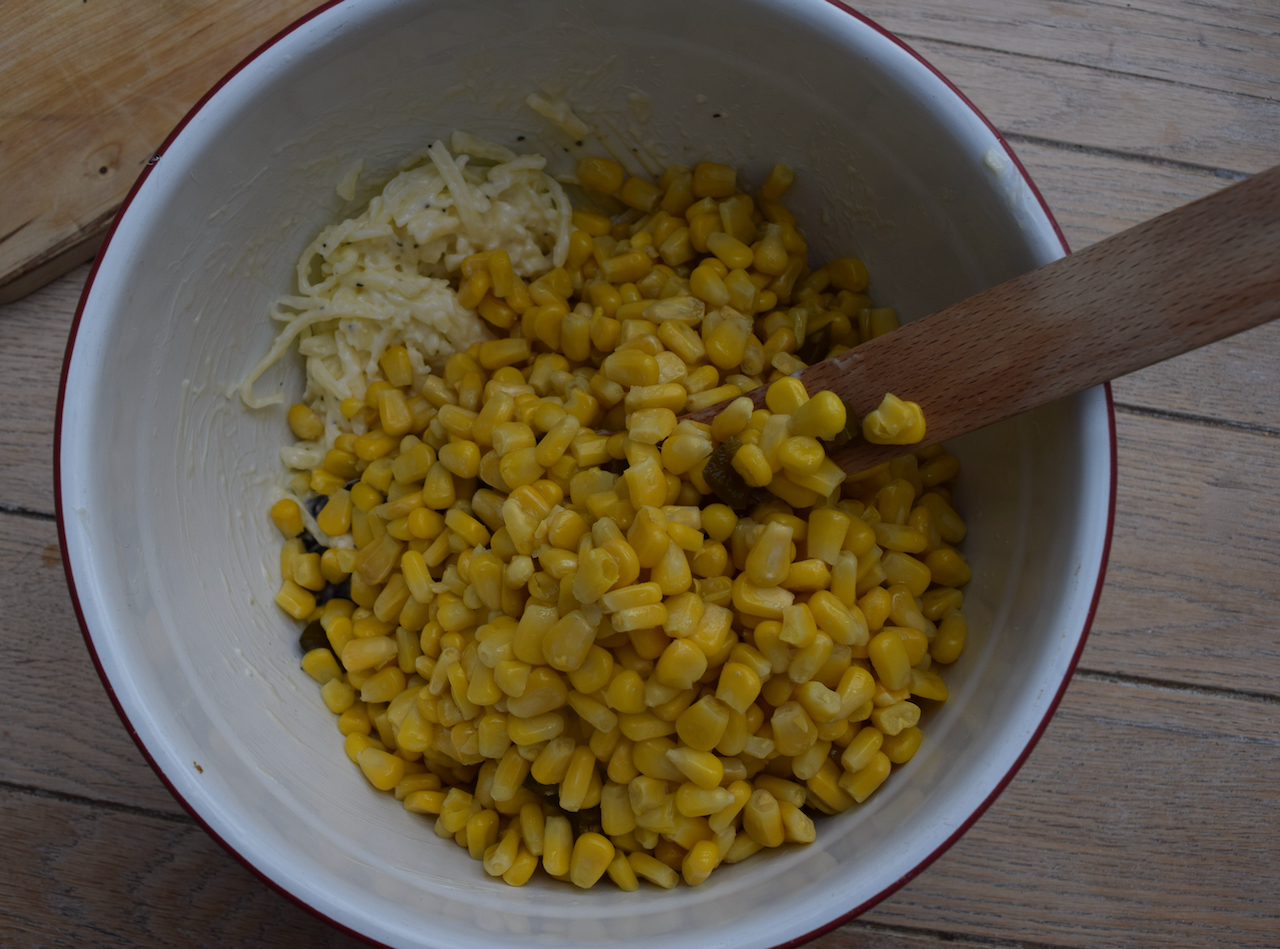 Hot Korean Corn Dip recipe from Lucy Loves Food Blog