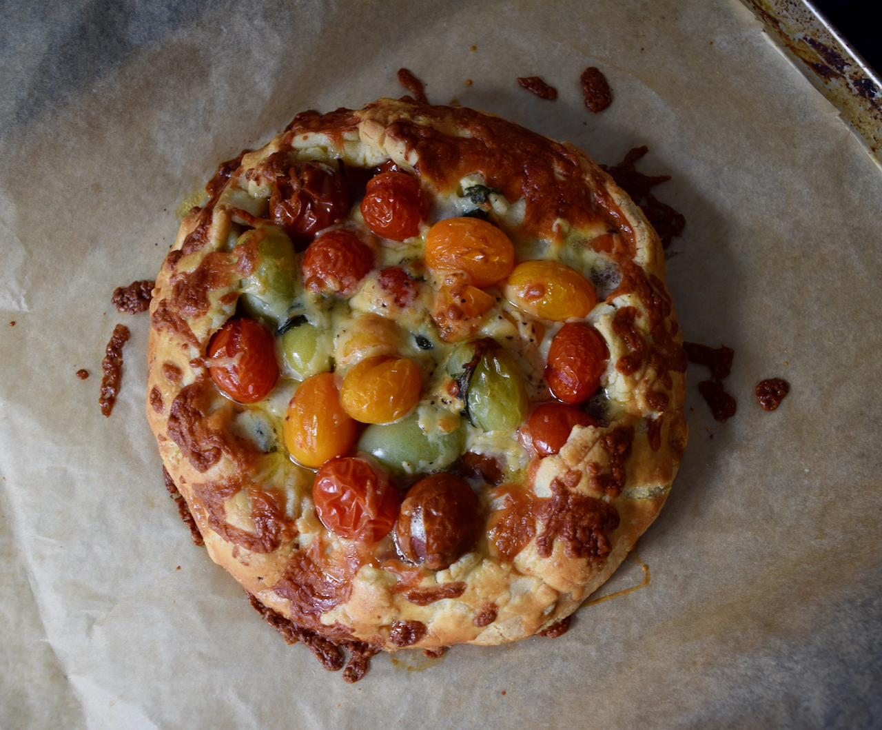 Tomato Cheddar Galette recipe from Lucy Loves Food Blog