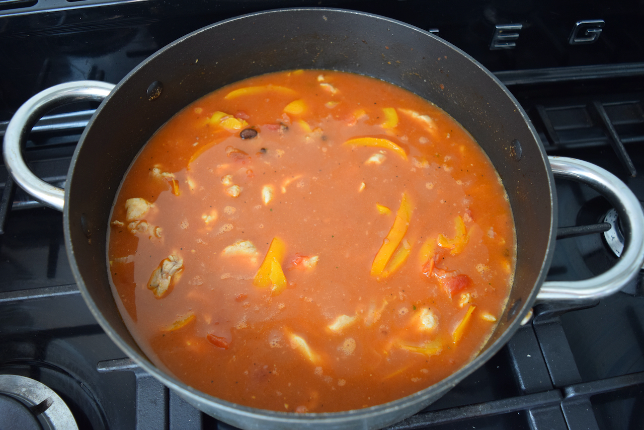 Chicken Fajita Rice Bowl recipe from Lucy Loves Food Blog