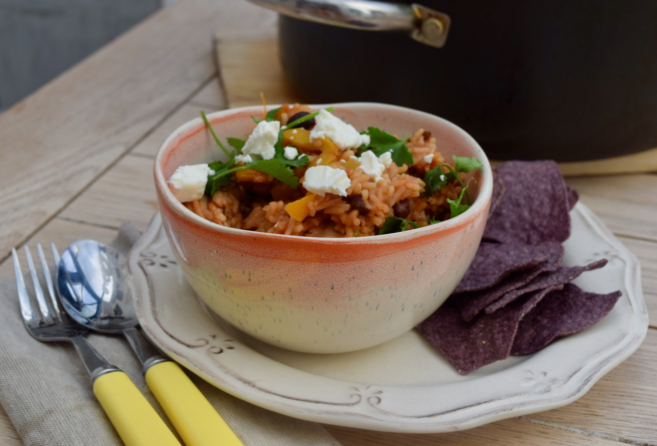 Chicken Fajita Rice Bowl recipe from Lucy Loves Food Blog
