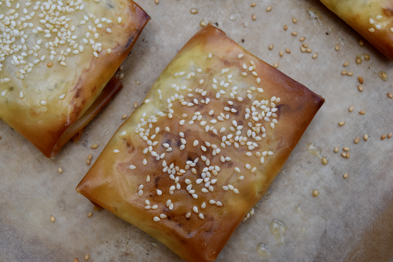 Feta in Filo with Hot Honey recipe from Lucy Loves Food Blog