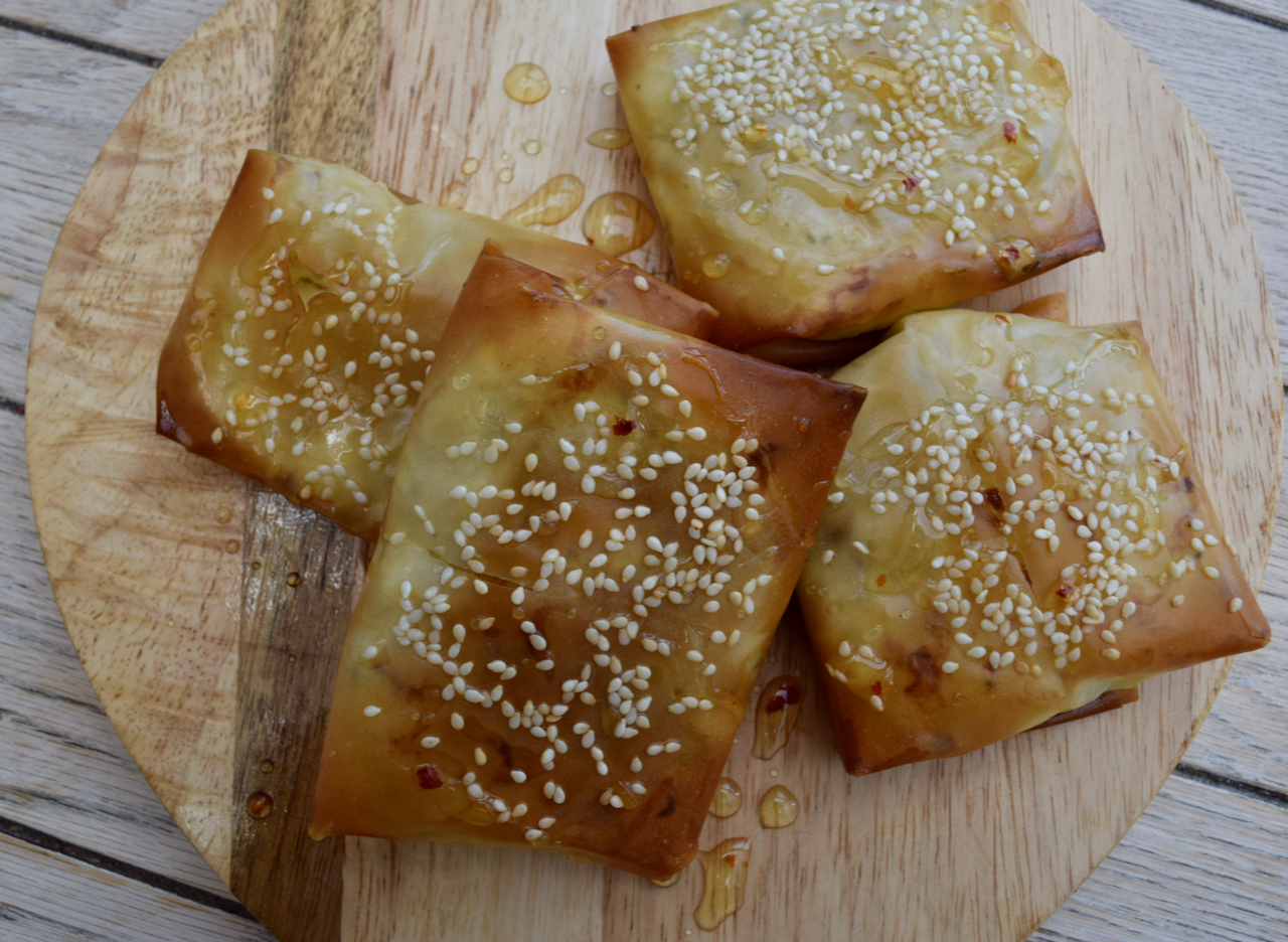 Feta in Filo with Hot Honey recipe from Lucy Loves Food Blog