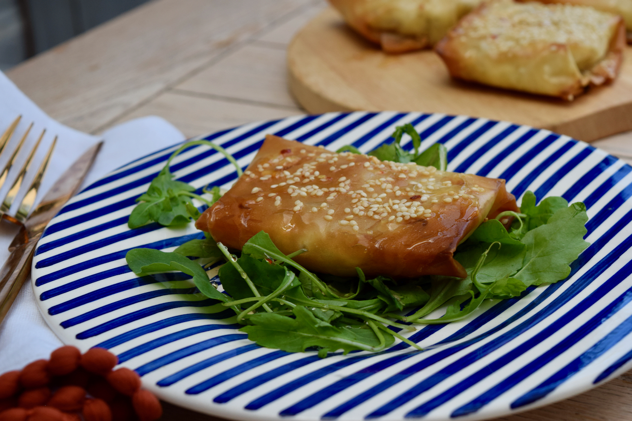 Feta in Filo with Hot Honey recipe from Lucy Loves Food Blog